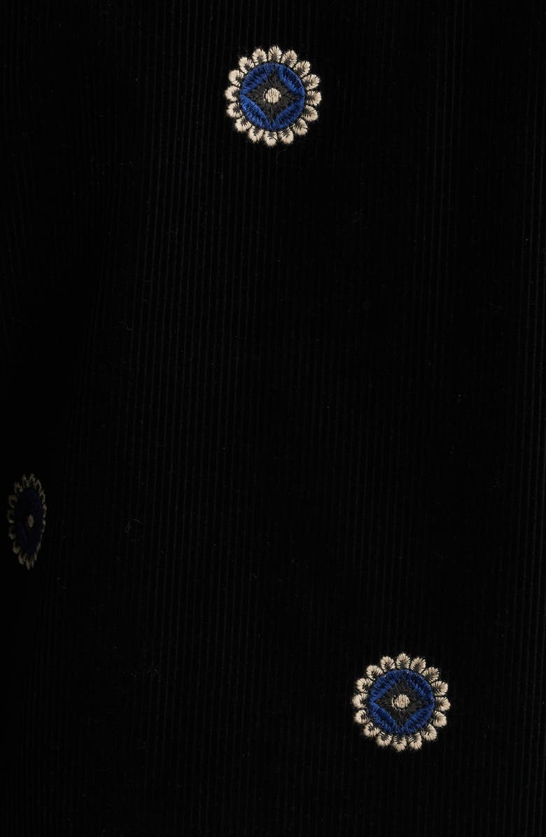 Les Deux Layton Floral Medallion Cotton Corduroy Button-Up Overshirt, Alternate, color, 