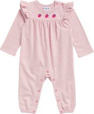 Splendid Berry Sweet Embroidered Terry Romper