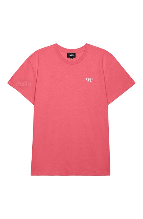 Dalix Womens Bow Lightweight Everyday Tee In Pink