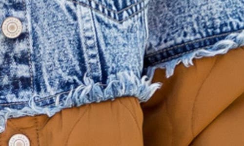 Stoosh Denim & Onion Quilted Mixed Media Jacket In Multi