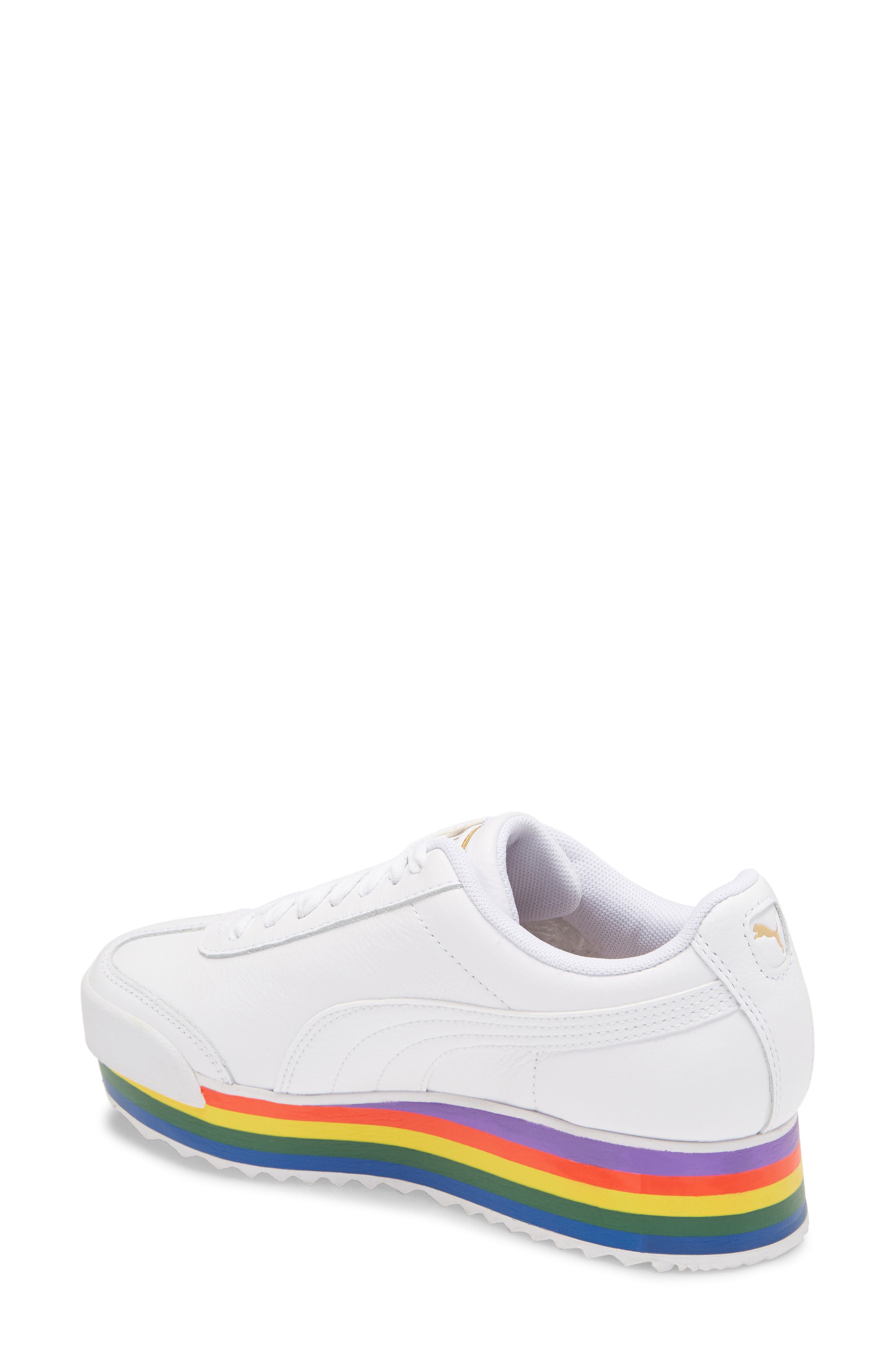 PUMA Roma Amor Rainbow Platform Sneaker, Alternate, color, 