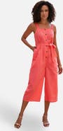 Yumi Gingham Button Through Jumpsuit