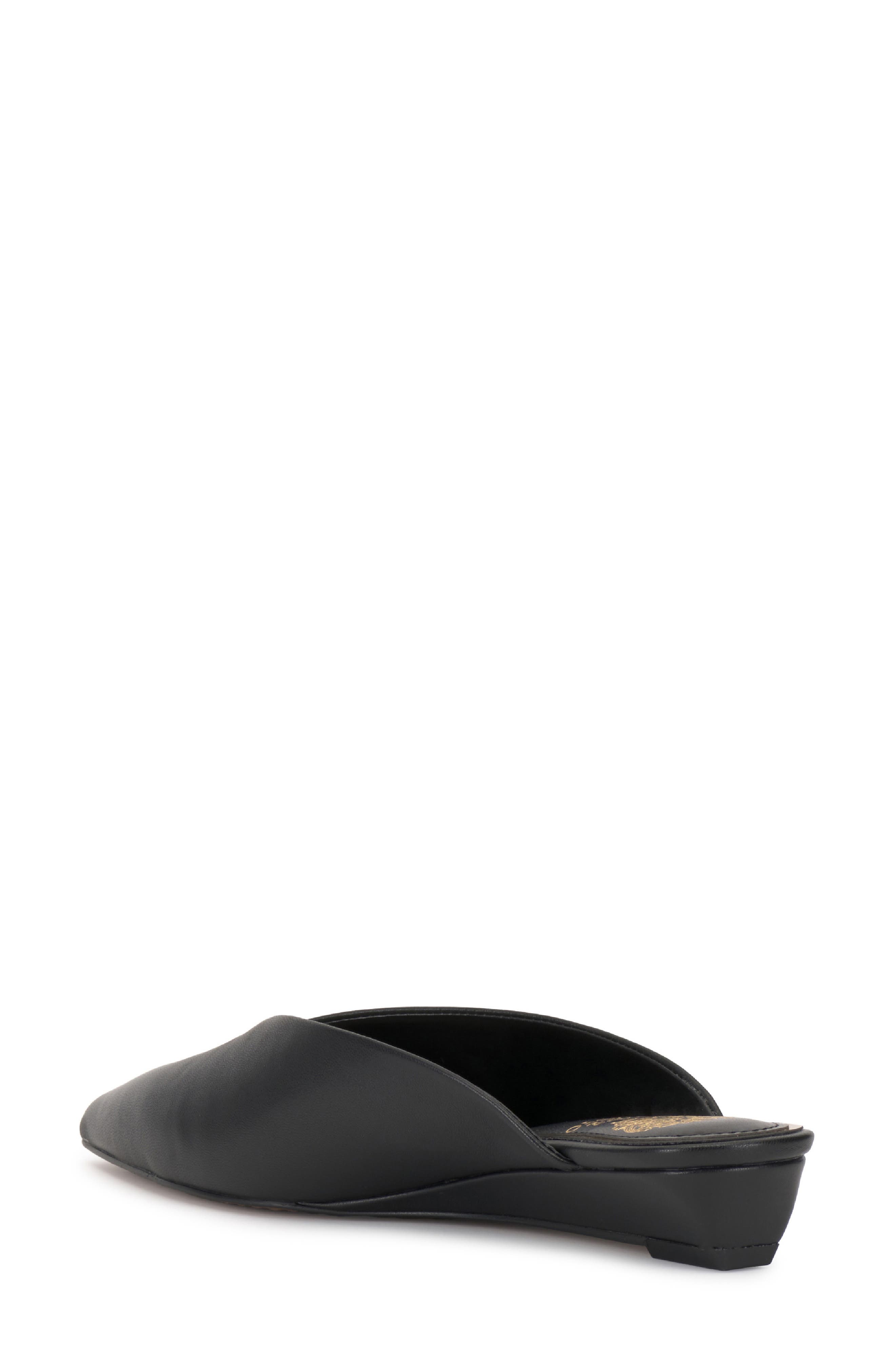 Vince Camuto Vinia Pointed Toe Wedge Mule, Alternate, color, Black