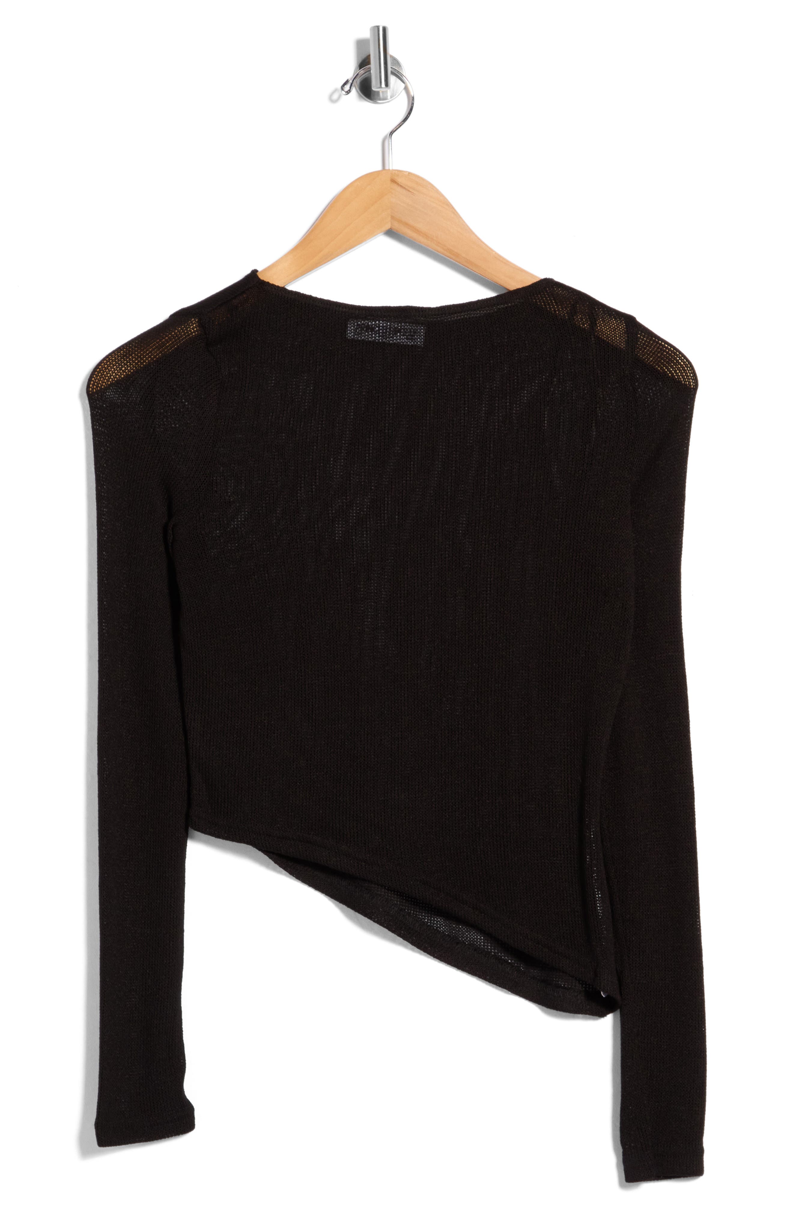 Pratt Asymmetric Hem Long Sleeve Top