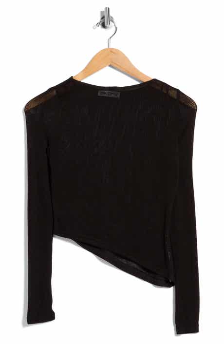 Pratt Asymmetric Hem Long Sleeve Top
