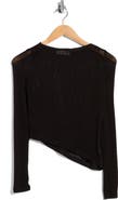 Princess Polly Pratt Asymmetric Hem Long Sleeve Top