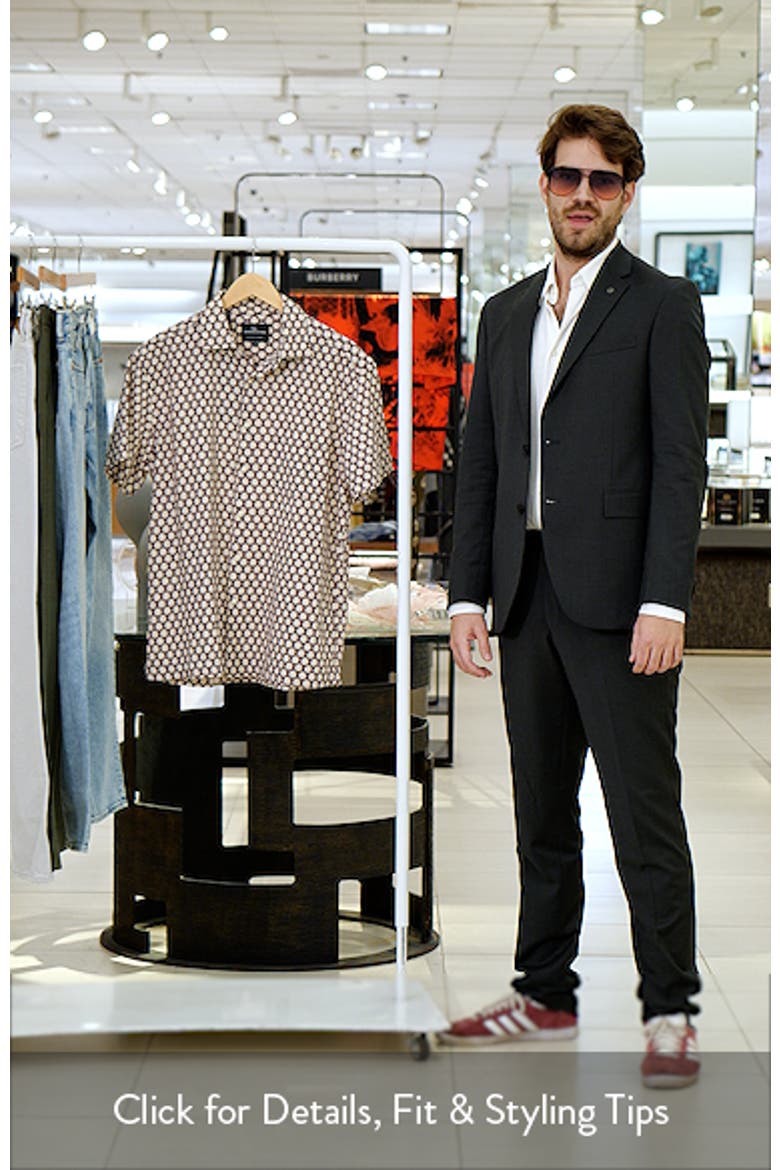 Nelson Creek Neat Floral Print Short Sleeve Cotton Button-Up Shirt video