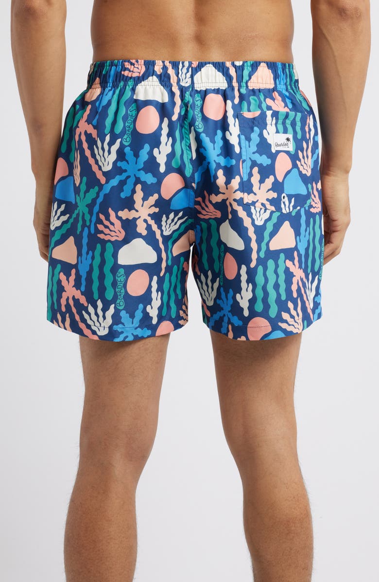 Boardies Palm Springs Mid Length Swim Trunks, Alternate, color, Navy Multi