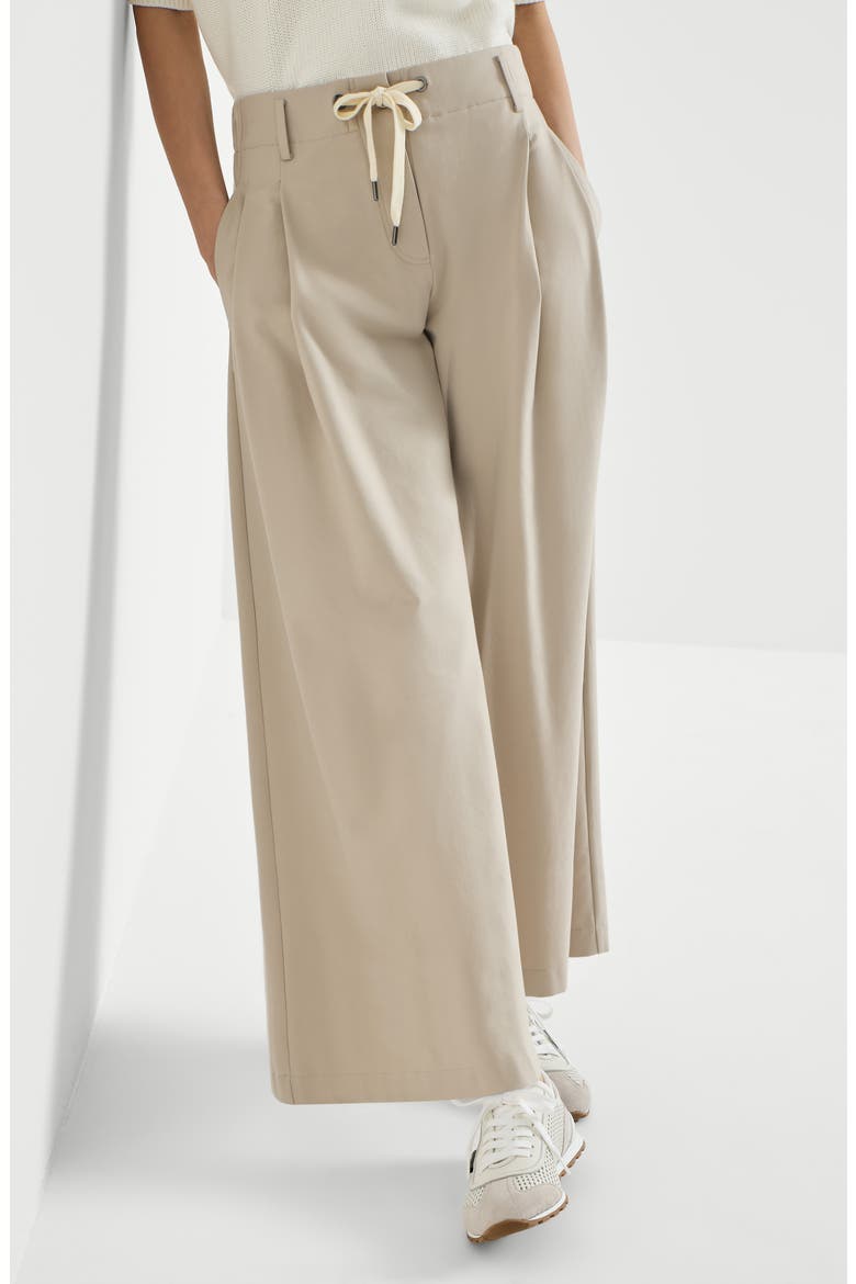 Couture interlock trousers, Alternate, color, Beige