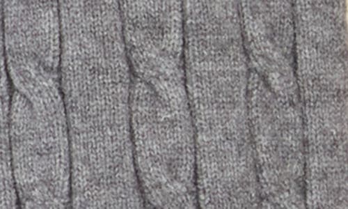 Vigoss Tipped Open Front Cable Cardigan In Gray