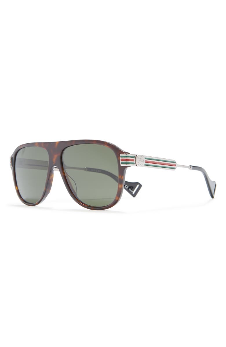 Gucci 57mm Shield Sunglasses, Alternate, color,