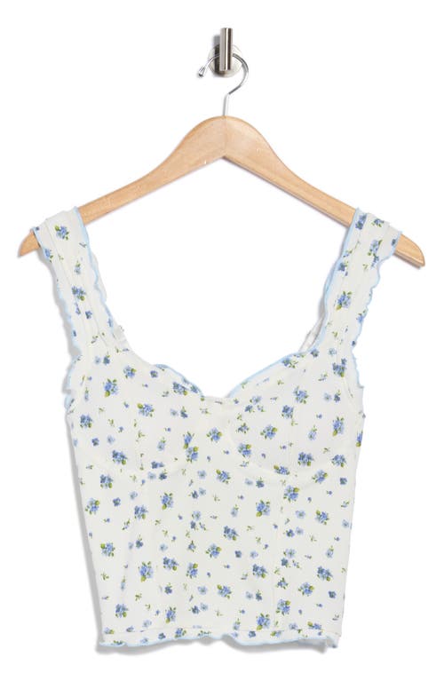 Madden Girl Ruffle Trim Rib Tank Top In Multi