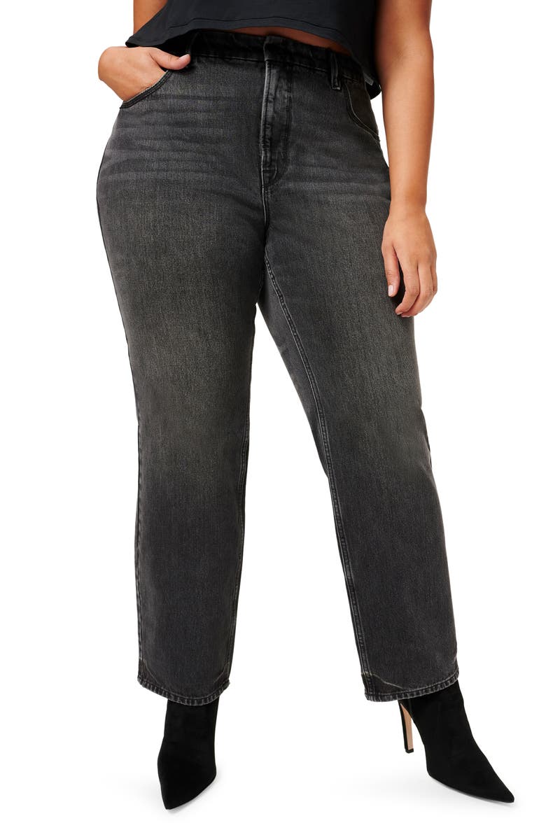 Good American Good '90s Loose Fit Jeans, Alternate, color,