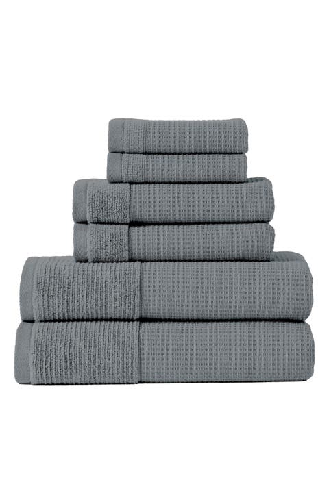 Waffle Rib 6-Piece Towel Set