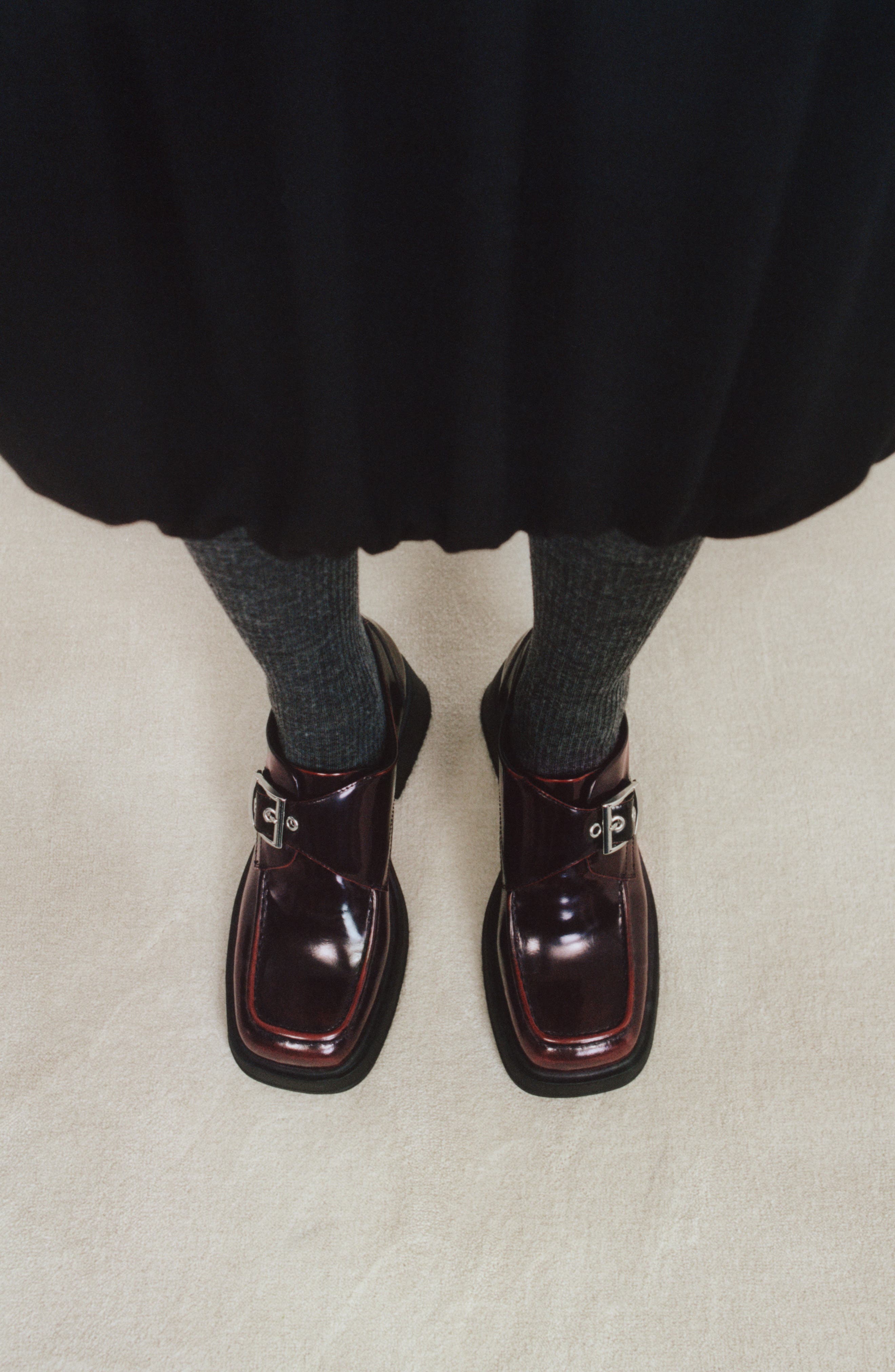 Vagabond Shoemakers Dorah Apron Toe Monk Shoe, Alternate, color, Dark Bordeaux Leather