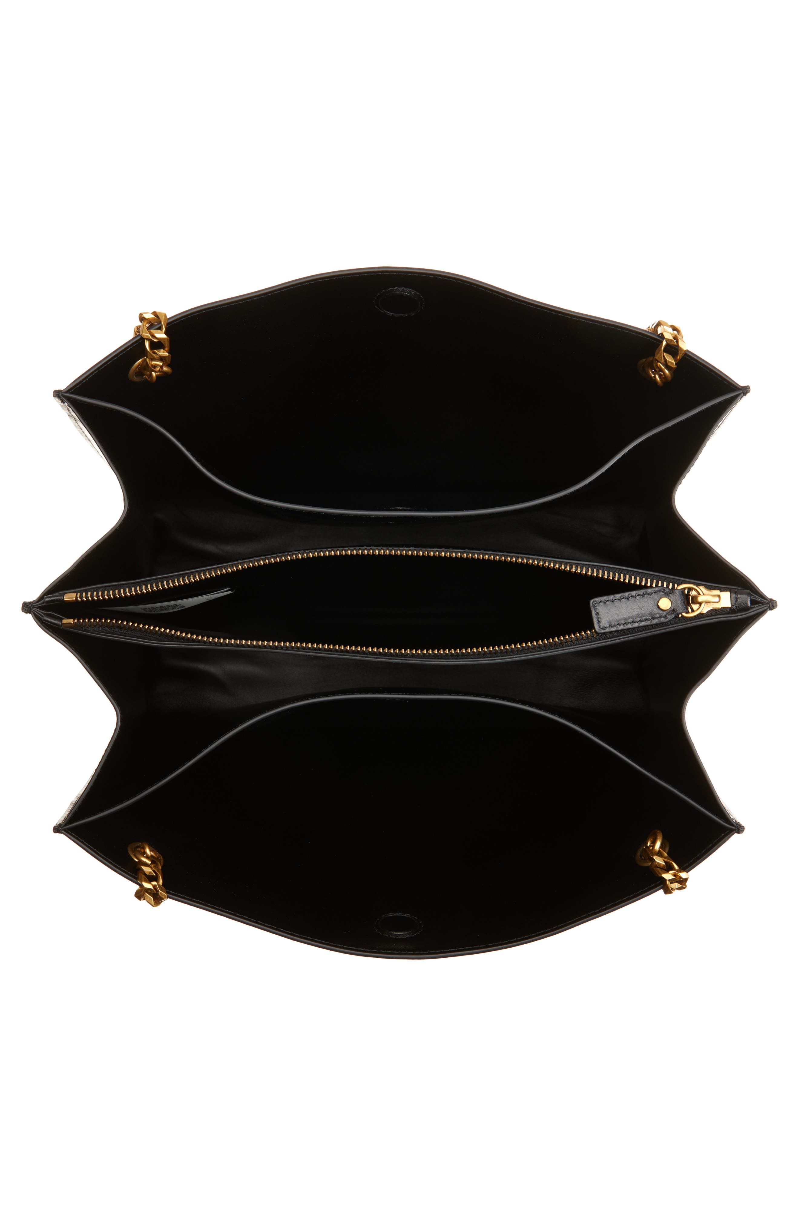Versace Medium Cabine Shoulder Bag, Alternate, color, Black-Gold