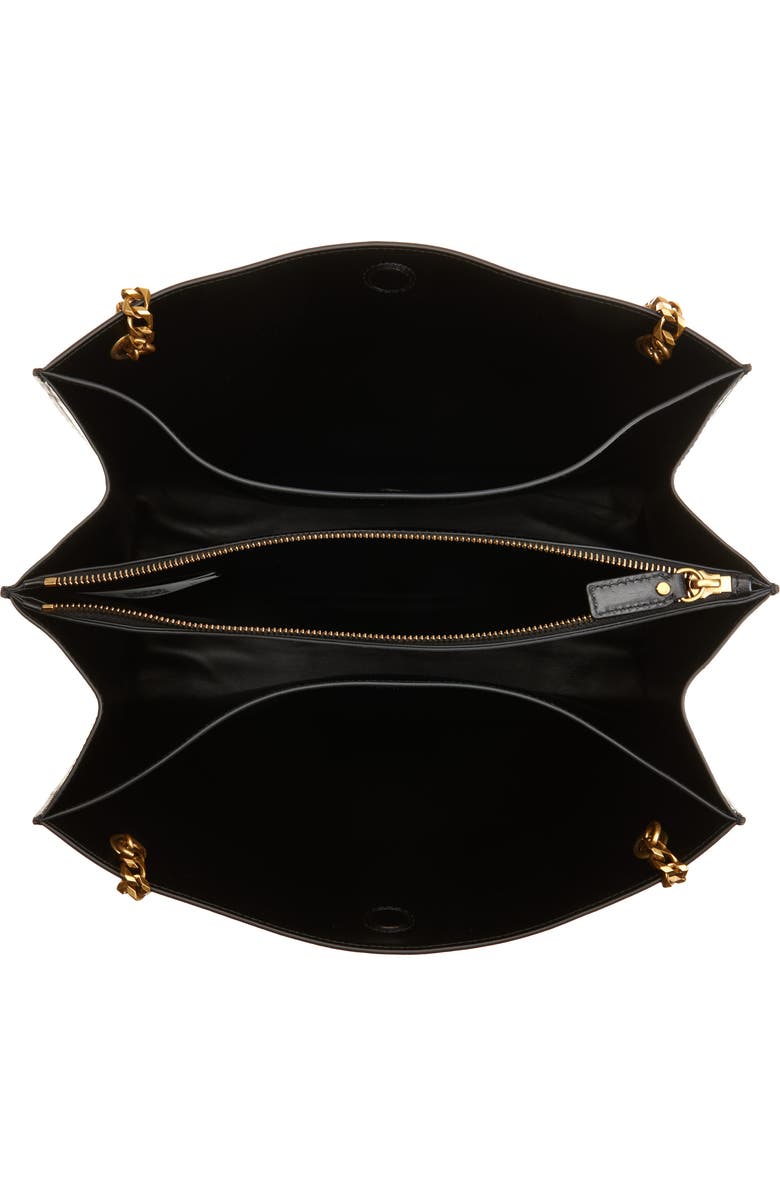 Versace Medium Cabine Shoulder Bag, Alternate, color, Black-Gold