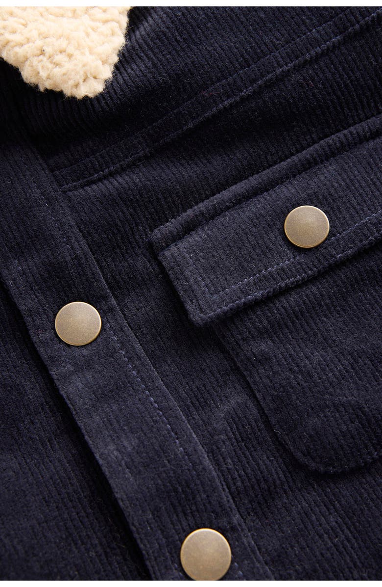 Mini Boden Kids' Collared Corduroy Jacket, Alternate, color, Navy