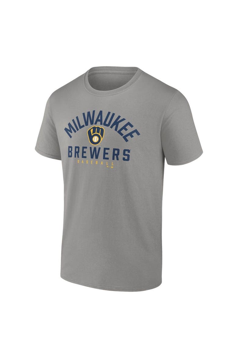 Men's Fanatics Branded Navy/Gray Milwaukee Brewers Player Pack T-Shirt Combo Set, Alternate, color, Navy