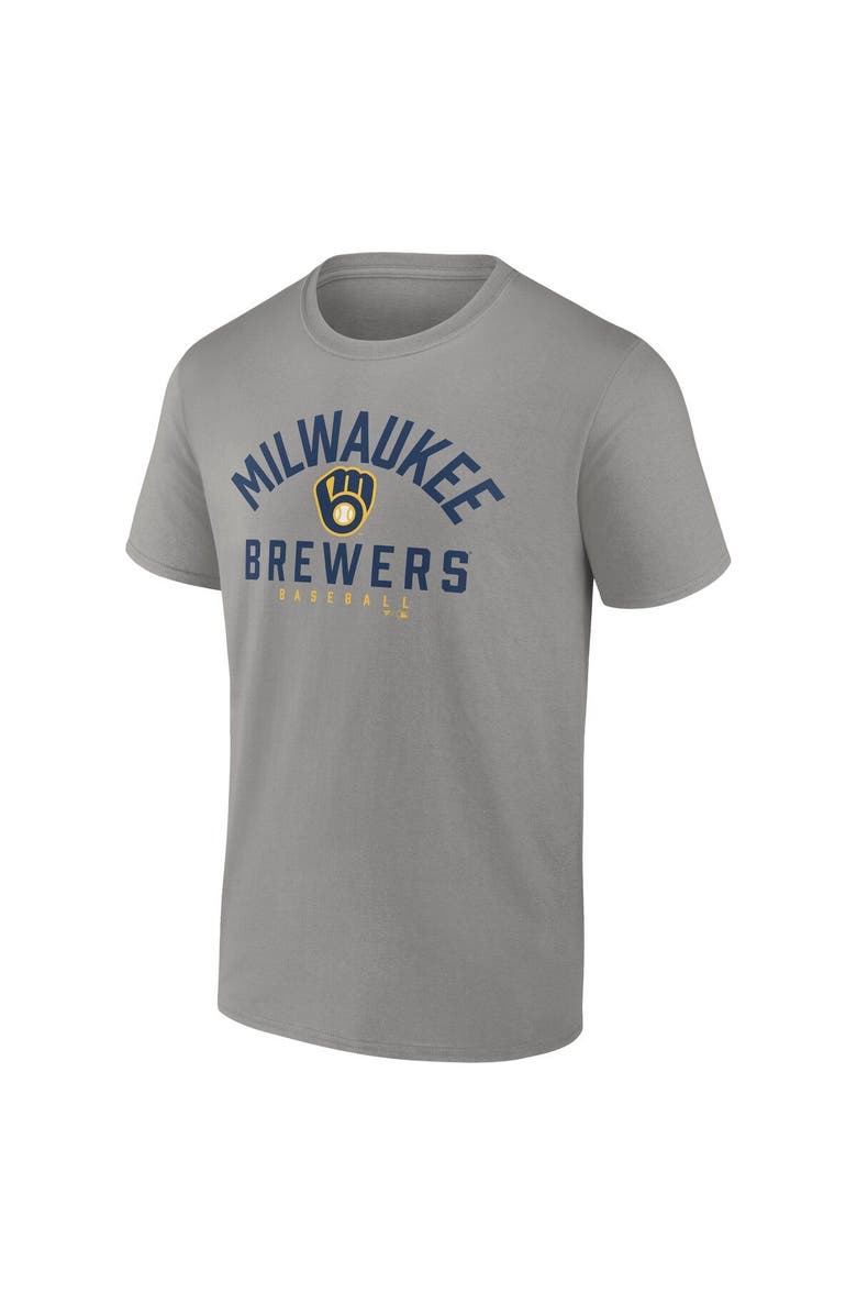 FANATICS Men's Fanatics Branded Navy/Gray Milwaukee Brewers Player Pack T-Shirt Combo Set, Alternate, color, Navy