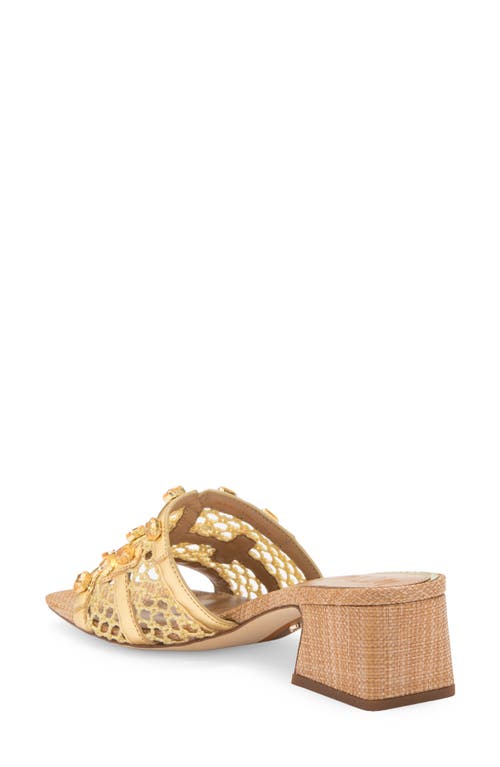Shop Sam Edelman Webster Slide Sandal In Amber Gold Multi