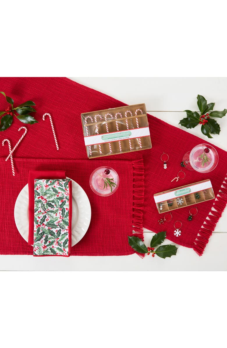 Design Imports Set of 6 Candy Cane Swizzle Sticks, Alternate, color, Candy Cane