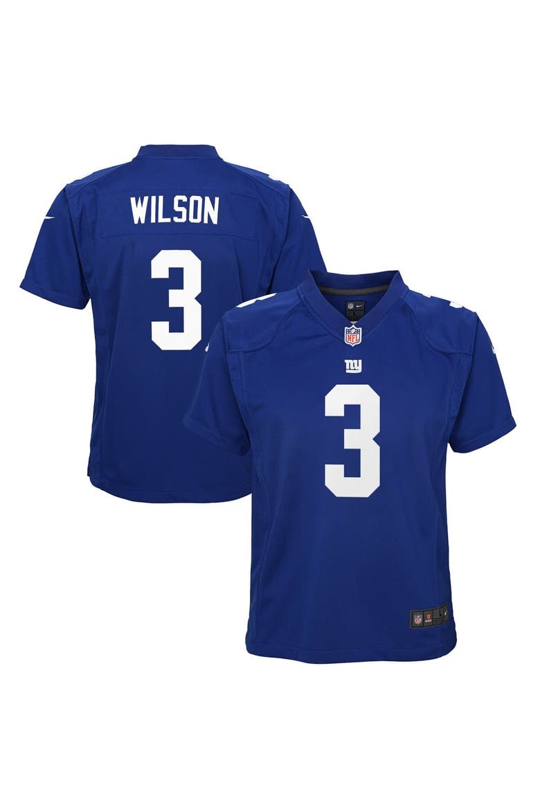 Youth Nike Russell Wilson Royal New York Giants Game Jersey, Main, color, Royal
