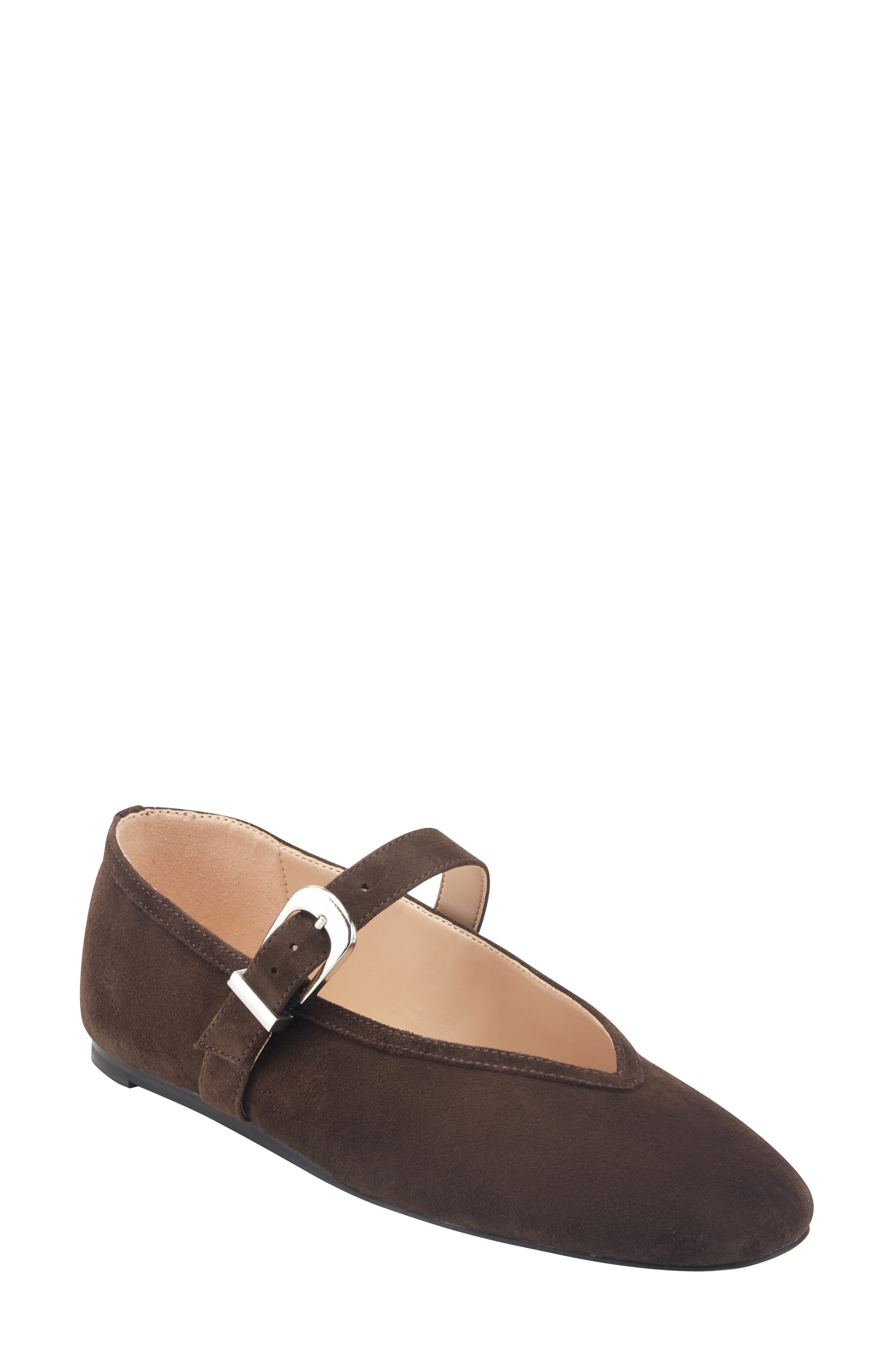 Gorga Mary Jane Flat, Main, color, DARK BROWN