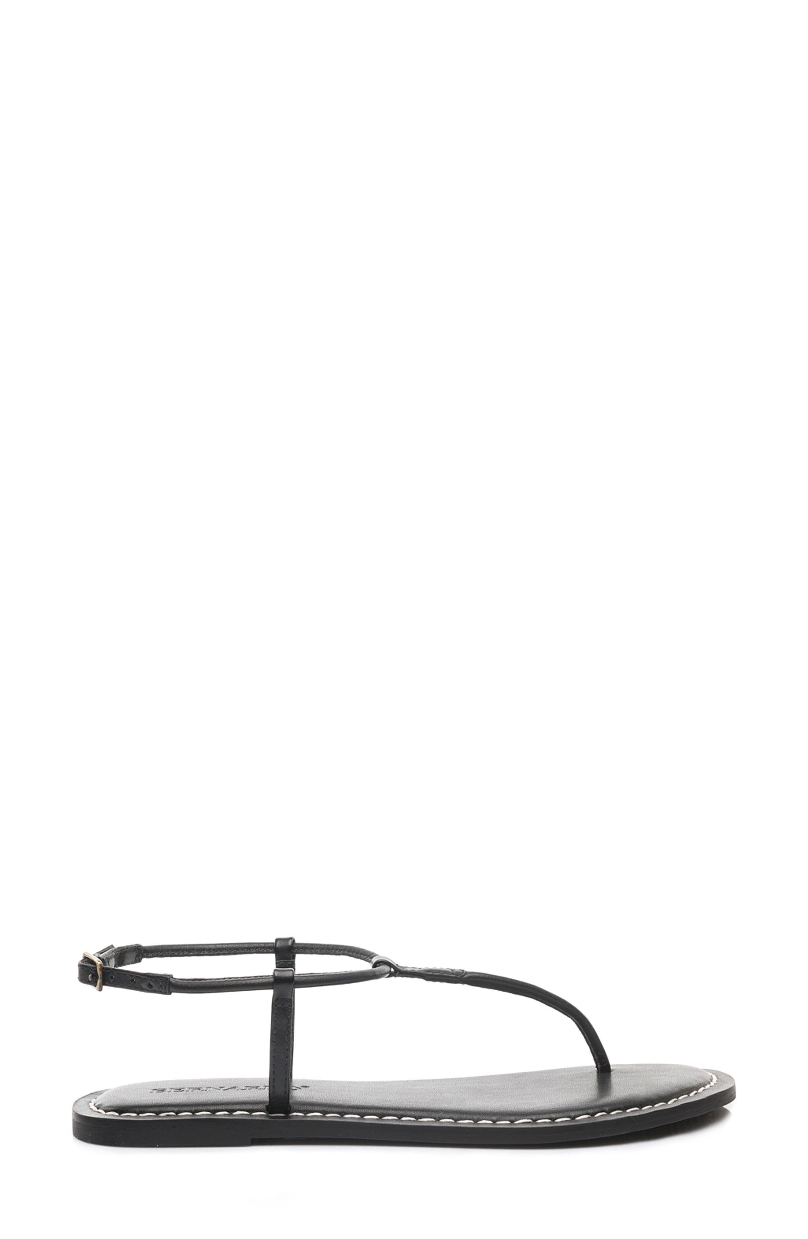 Bernardo Lilly Sandal, Alternate, color, BLACK LEATHER