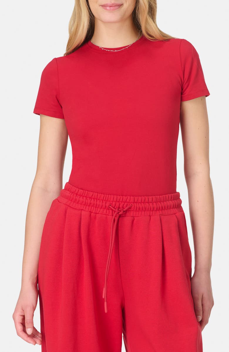 Sweaty Betty Essential Sculpt Crewneck T-Shirt, Main, color, Pepper Red