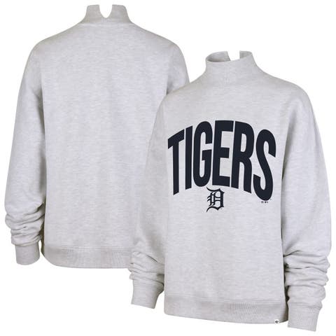 Women's '47  Heather Gray Detroit Tigers Subtle Muse Mock Neck Sweatshirt