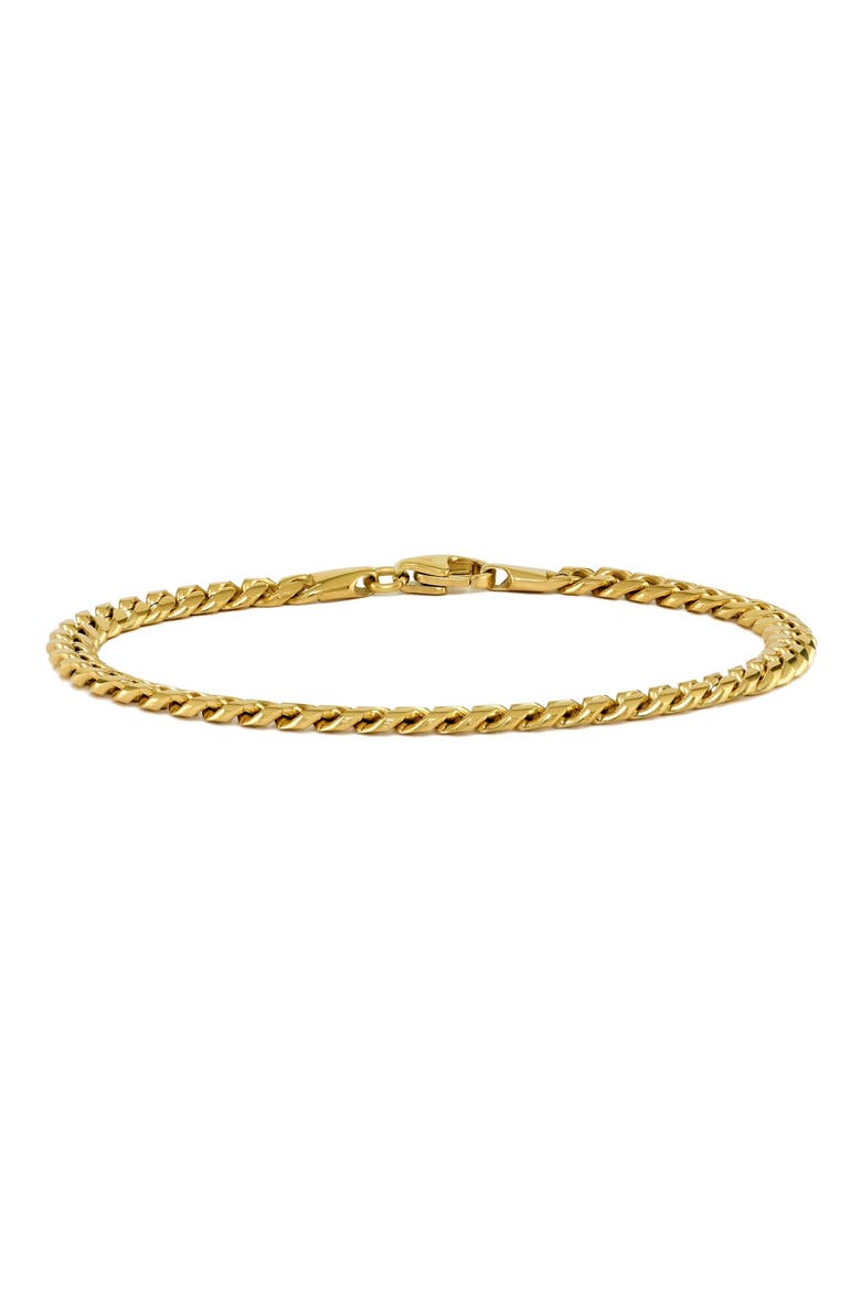 Men's Curb Chain Bracelet, Main, color, GOLD