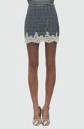 MAUDE CLUB Stacy Miniskirt with Lace Hemline