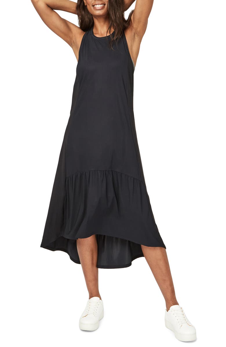 Sweaty Betty Ace Racerback Midi Dress, Main, color, Black