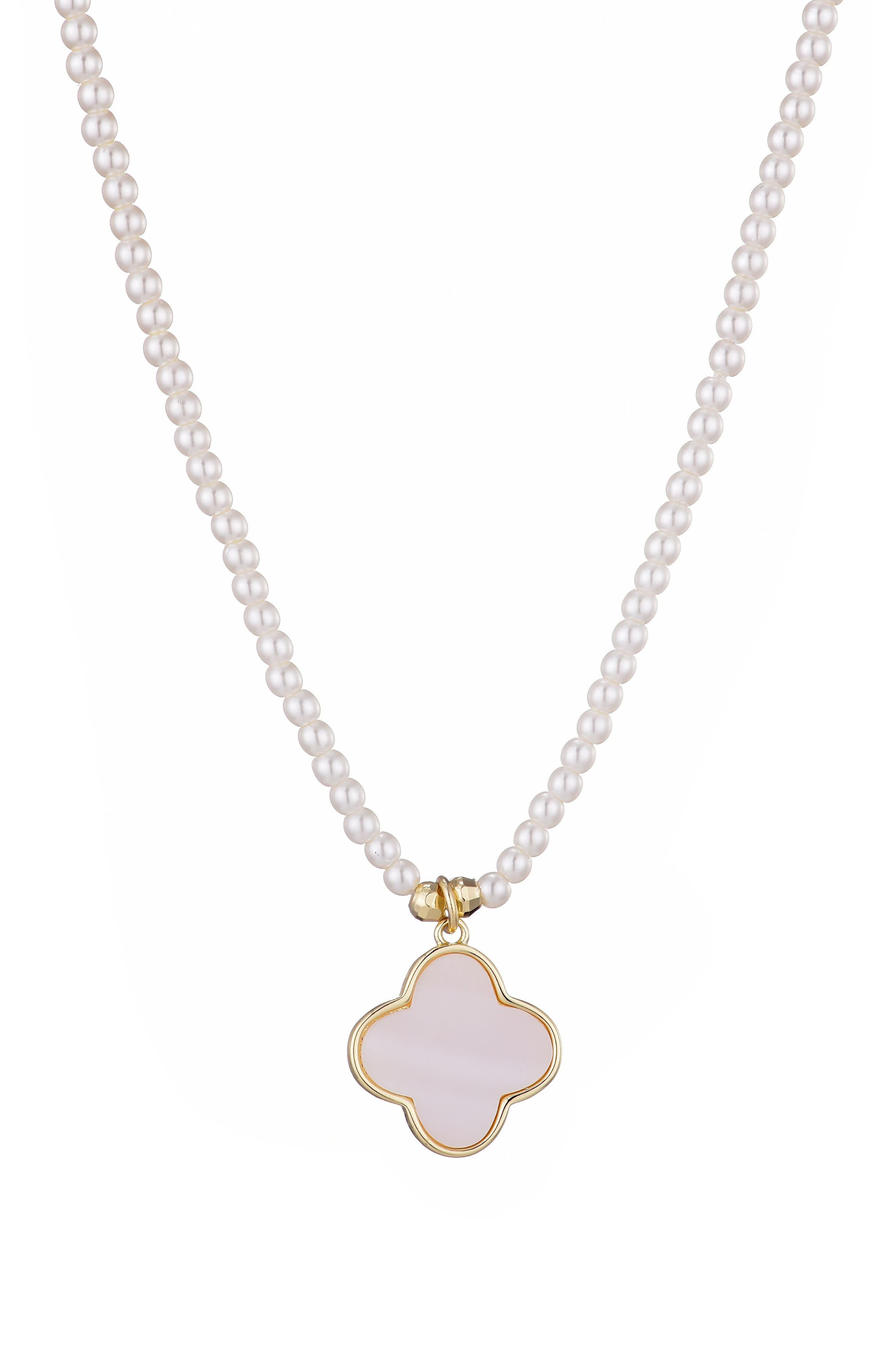 Adornia Faux Pearl Necklace