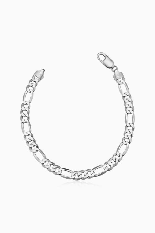 Shop Oradina Founders Figaro Bracelet In Silver