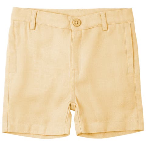 Woven Shorts with Structured Waistband