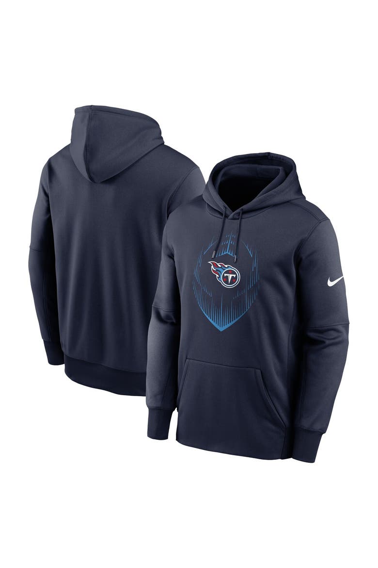 Men's Nike Navy Tennessee Titans Icon Performance Pullover Hoodie, Main, color, Navy