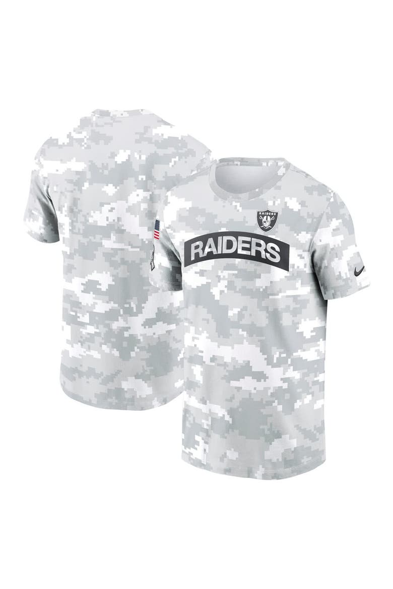 Men's Nike Arctic Camo Las Vegas Raiders 2024 Salute To Service Performance T-Shirt, Main, color, Arctic Camo