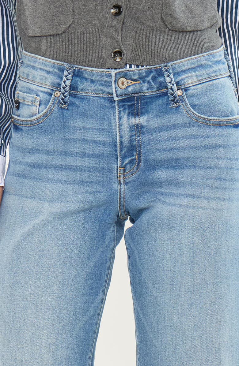 KanCan Kenny Mid Rise Crop Wide Leg Jeans, Alternate, color, Medium Wash