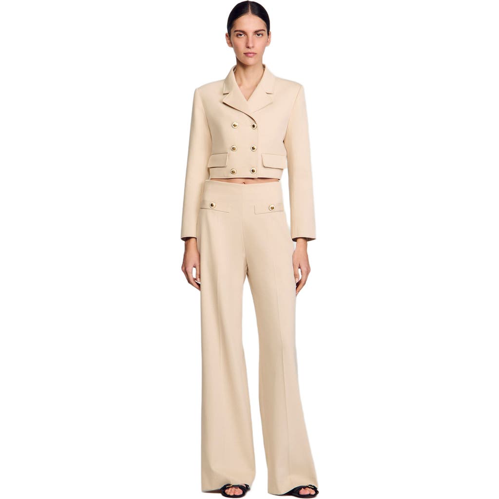 Sandro Suit Trousers In Sand
