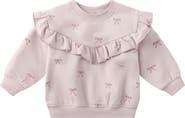 QUINCY MAE Ruffle Fleece Sweatshirt