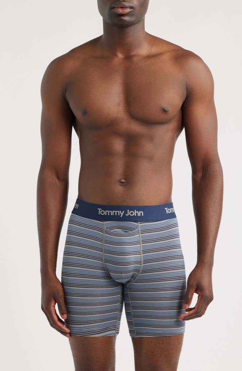 Tommy John Second Skin 6-Inch Boxer Briefs, Main, color, Frost Gray Pencil