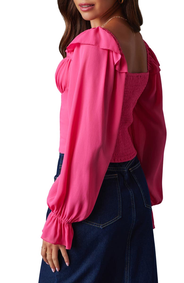 VICI Collection Julie Ruffle Shoulder Crop Top, Alternate, color, 