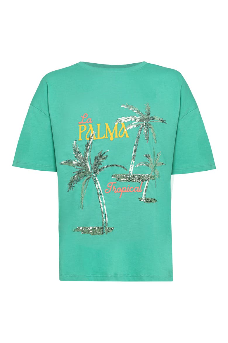 Tropical Green Azalea Cotton Cover-Up T-Shirt, Alternate, color, BRIGHT GREEN