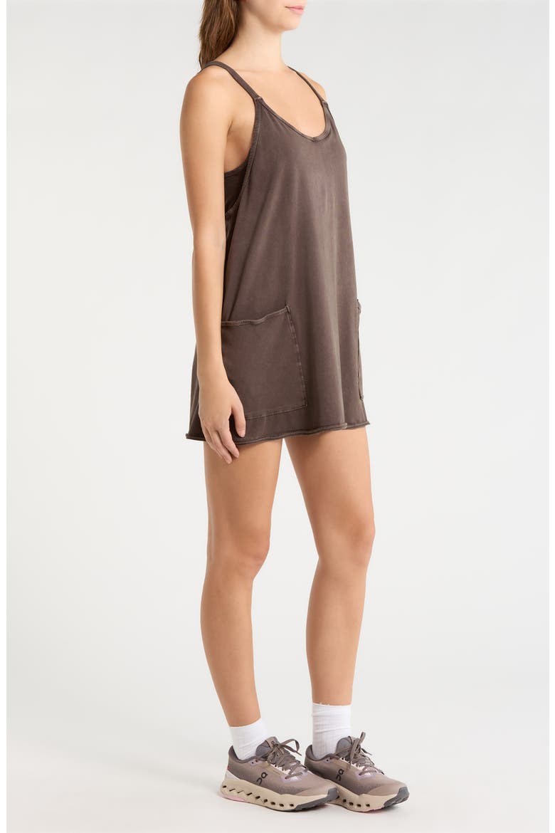 FP Movement Hot Shot Racerback Romper, Alternate, color, CHOCOLATE