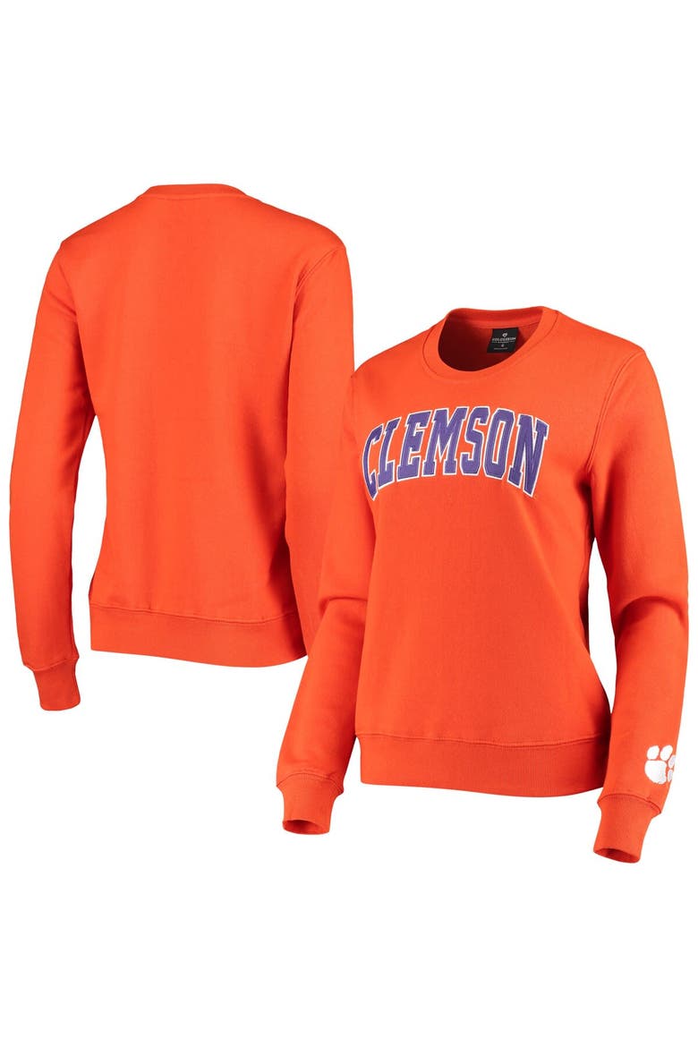 Women's Colosseum Orange Clemson Tigers Campanile Pullover Sweatshirt, Main, color, Orange
