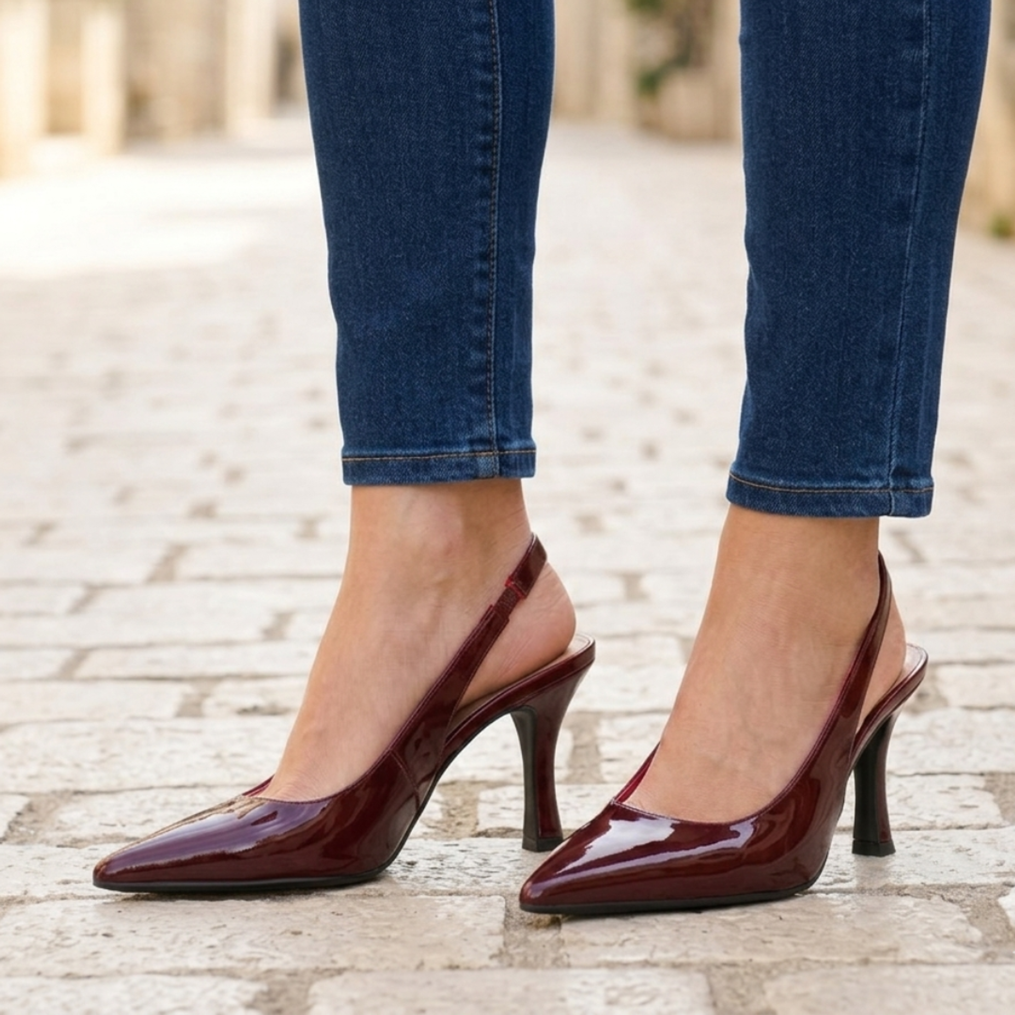 Quinn Heels, Alternate, color, Maroon