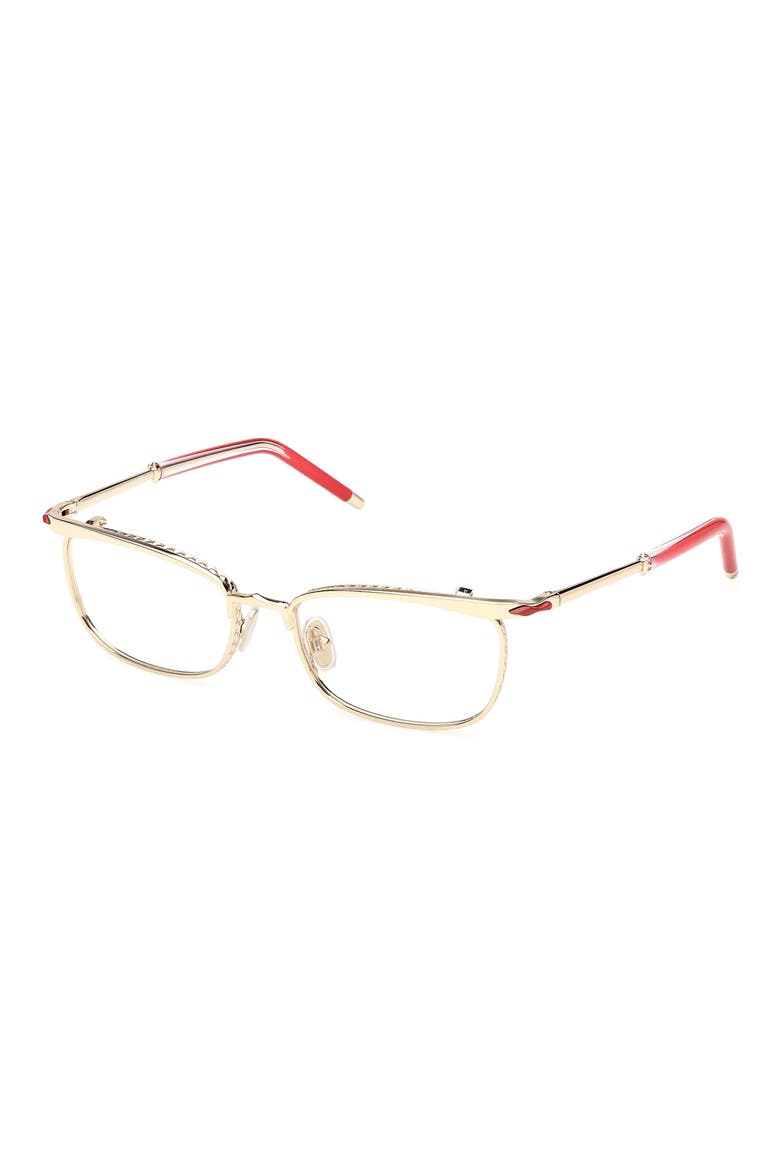 54mm Oval Optical Glasses, Alternate, color, PALE GOLD