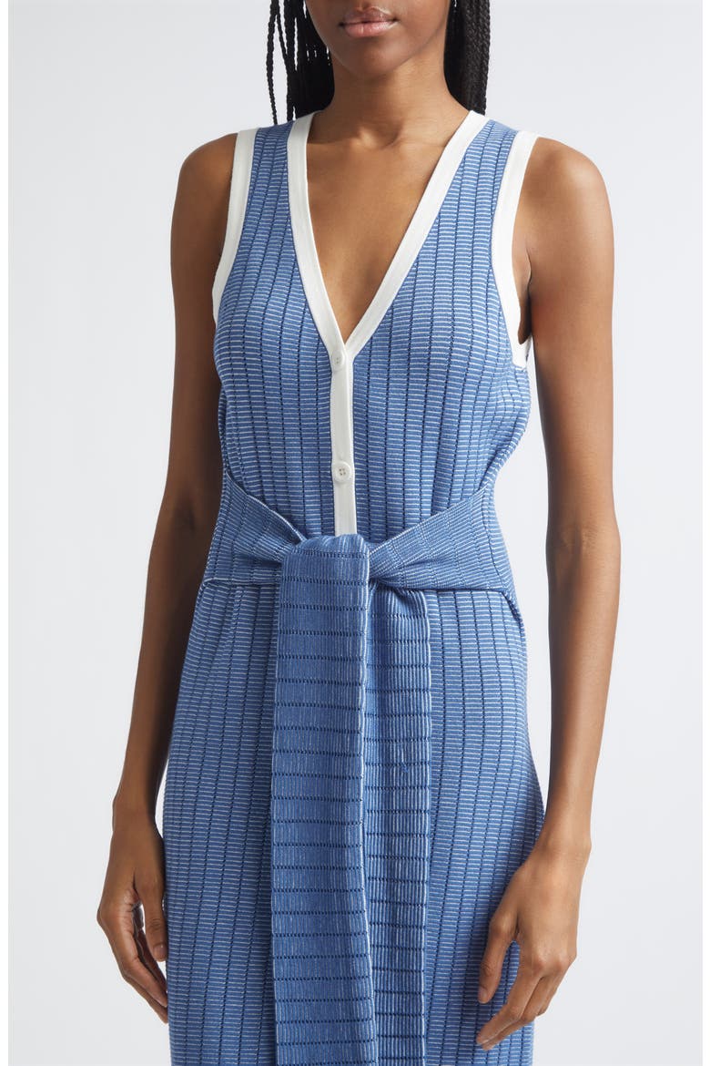 Bex Tie Front Sleeveless Mid Dress, Alternate, color, OCEAN OPTIC MULTI
